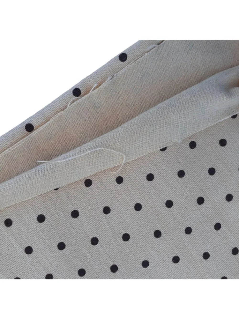 Sewing Fabric Polka Dot Cream Black Polka Dot for Pants Skirt Suit 2.5y x 28